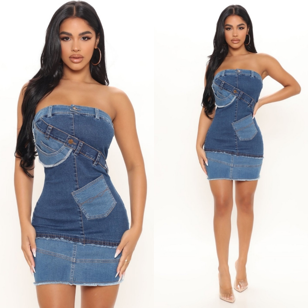 Fashion Nova | Dresses | Fashion Nova My Mixed Feelings Denim Mini Dress |  Poshmark